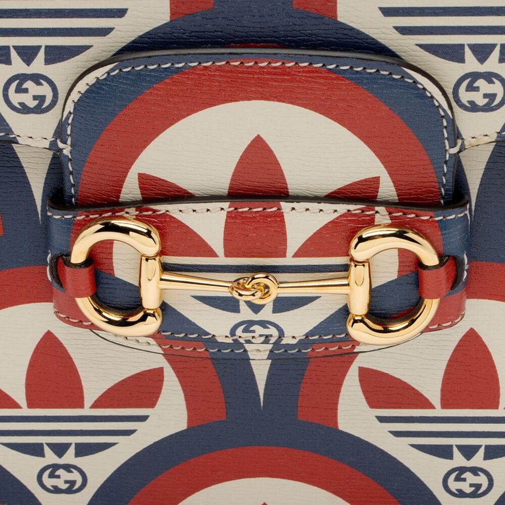 Gucci x Adidas Calfskin Interlocking G Horsebit 1955 Medium Shoulder Bag - Picture 10 of 12
